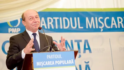 Traian Băsescu: PMP şi UNPR vor forma acelaşi partid. Noua formaţiune va păstra toate însemnele PMP