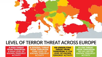 HARTA ţărilor care se află sub risc crescut de atentate VIDEO. Vezi unde să-ţi planifici vacanţa