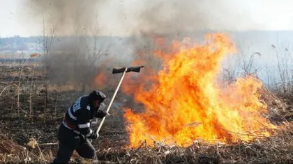 Buzău. Peste 125 de hectare de vegetaţie uscată incendiate în ultimele 24 de ore