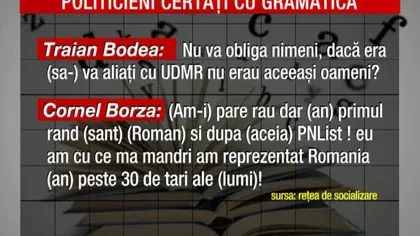 Doi consilieri judeţeni din Bihor s-au întrecut în greşeli gramaticale pe o reţea de socializare