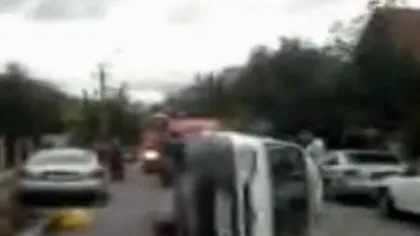 Accident în Cluj. Patru maşini au fost avariate VIDEO