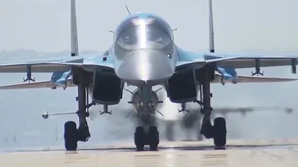 Bombardierele ruseşti Su-34 au distrus peste 100 de terorişti VIDEO