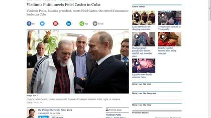 Vladimir Putin i-a urat LA MULŢI ANI lui Fidel Castro, cu ocazia zilei de naştere a fostului lider de la Havana