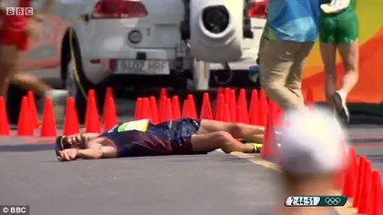 Momente dramatice la Rio, în cursa de 50 km marş. Un atlet a leşinat şi a făcut pe el, dar a încheiat în Top 10
