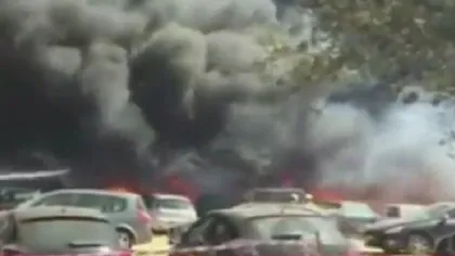 Incendiu DEVASTATOR la un festival de muzică din Portugalia! Peste 400 de maşini au fost distruse de foc
