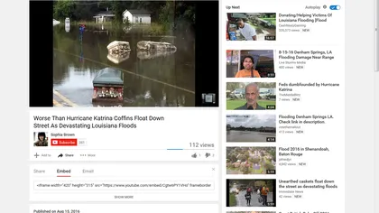 Sicrie plutitoare după inundaţiile apocaliptice din Louisiana VIDEO