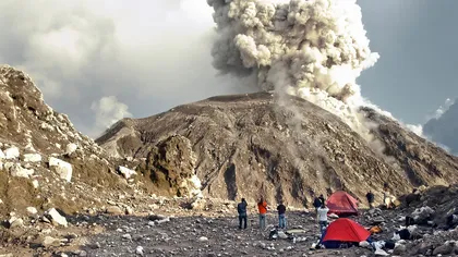 Vulcanul Santiaguito din Guatemala a erupt spectaculos VIDEO