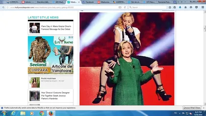 Madonna s-a dezbrăcat pentru Hillary Clinton. Poză topless cu artista FOTO