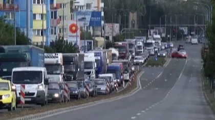 Proteste de amploare. Transportatorii au blocat Drumul European 85 VIDEO