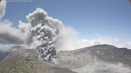 Vulcanul Turrialba din Costa Rica a erupt: Coloana de cenușă s-a ridicat până la 1.000 de metri înălţime
