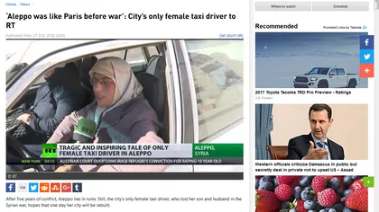 Confesiunile singurei femei taximetriste din Alep: Oraşul arăta ca Parisul înainte de război