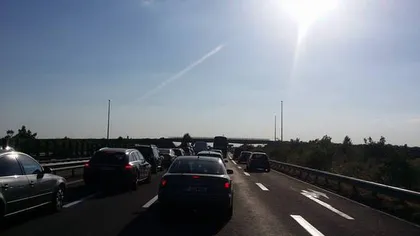 TRAFIC DEVIAT pe autostrada A1 Bucureşti-Piteşti din cauza unui ACCIDENT în care au fost implicate două camioane