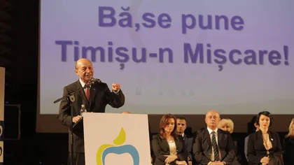 Mesajul lui Traian Băsescu la lansarea candidaţilor PMP la Timişoara. Sala a rămas mută