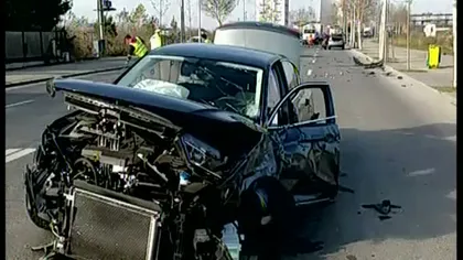 Accident în lanţ la ieşire din Bucureşti spre Târgovişte. Cinci maşini au fost avariate