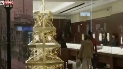 Japonezii au creat un pom de Crăciun din aur în valoare de două milioane de euro