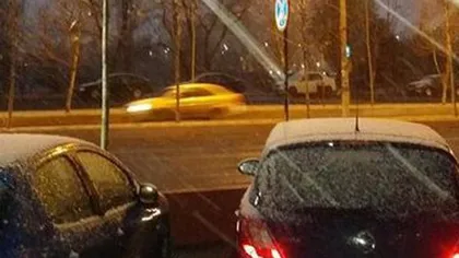 Prima ninsoare în Bucureşti. Ce se întâmplă în următoarele ore VIDEO
