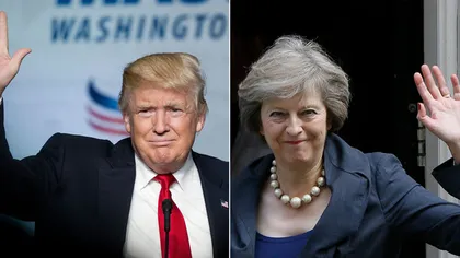 Theresa May i-a promis lui Donald Trump că, după Brexit, Marea Britanie va consolida comerţul şi investiţiile cu SUA