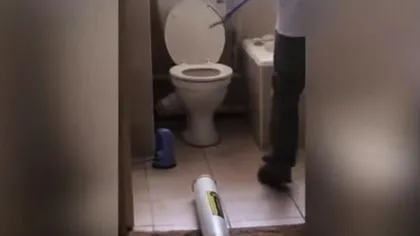 S-au îngrozit când au intrat în BAIE şi au văzut ce era în toaletă VIDEO