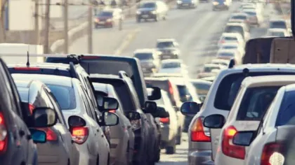 Atenţie, şoferi! Se circulă în coloană la ieşirea de pe Autostrada A1 Bucureşti-Piteşti spre centura Capitalei UPDATE