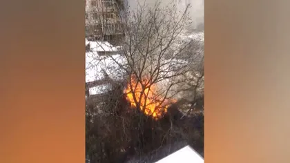 Incendiu devastator într-un cartier din Bacău. Mai multe anexe s-au făcut scrum