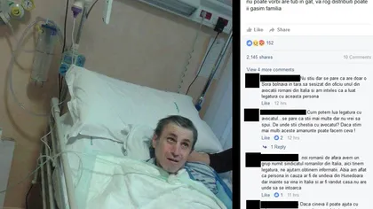 POVESTE IMPRESIONANTĂ. Un român a fost împuşcat în Italia şi abandonat în faţa unui spital