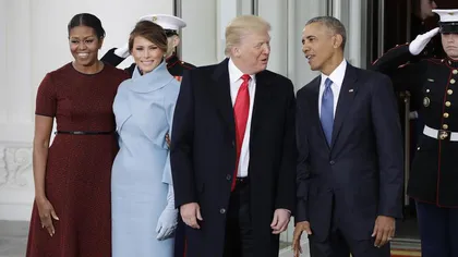 Barack şi Michelle Obama i-au primit, la Casa Albă, pe Melania şi Donald Trump