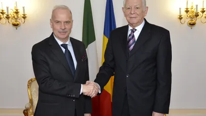 Ministrul Teodor Meleşcanu s-a întâlnit cu ambasadorul Italiei la Bucureşti