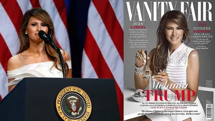 Prima Doamnă a SUA, Melania Trump, pe coperta Vanity Fair degustând diamante ca pe spaghetti