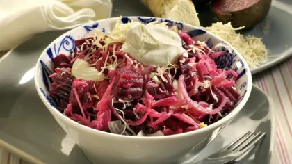 Reţeta zilei: Salată de sfeclă roşie cu hrean