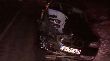 Accident grav lângă Suceava. Un şofer a intrat pe contrasens, a lovit un alt autoturism, iar apoi s-a făcut nevăzut