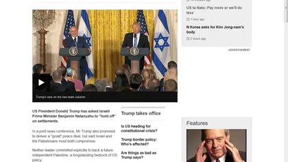Netanyahu, invitat la Casa Albă. Trump promite că va face mari eforturi pentru pacea în Orientul Mijlociu