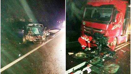 Accident grav în Arad. Un şofer bulgar a murit pe loc, iar alte două persoane au fost rănite