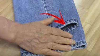 Cum să scurtezi blugii folosind doar un ac şi o aţă, păstrând cusătura originală VIDEO