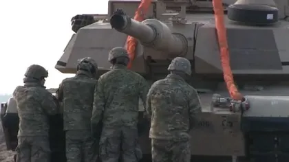 Aproximativ 500 de militari americani şi mai multe tancuri M1 Abrams au ajuns la Baza Militară de la Mihail Kogălniceanu