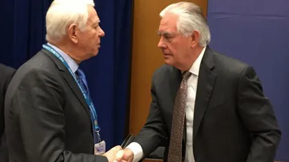 Teodor Meleşcanu, întâlnire la cel mai înalt nivel cu secretarul de stat american Rex Tillerson