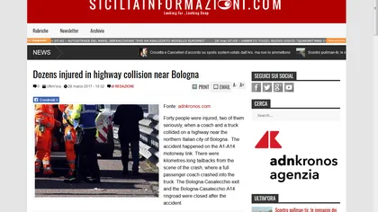 Italia: Accident grav pe autostradă: Zeci de răniţi, între care 16 au nevoie de spitalizare