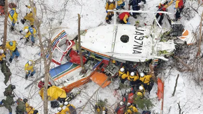 Elicopter de salvare prăbuşit în Japonia: Nouă persoane au murit VIDEO