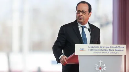 Discursul preşedintelui Hollande a fost întrerupt de focuri de armă  VIDEO