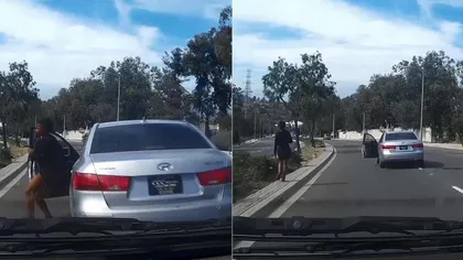 SCENE BIZARE în TRAFIC. O femeie a coborât din maşină şi a declanşat haosul VIDEO