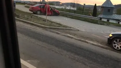 Accident grav în Sibiu. Patru persoane au fost rănite după ce două maşini s-au ciocnit