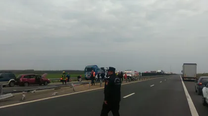 Carambol pe autostrada Arad-Nădlac: o persoană a murit, alte trei au fost rănite UPDATE