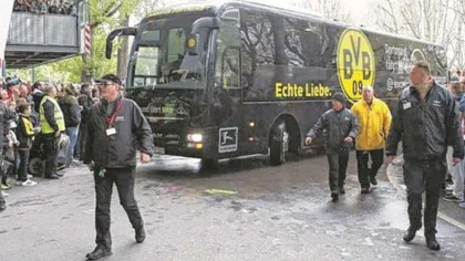 Autocarul Borussiei Dortmund, atins de o explozie. Un fotbalist a fost rănit, meciul cu AS Monaco a fost amânat