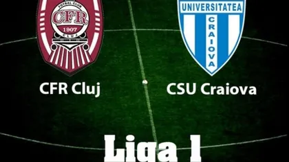CFR Cluj a învins CS Universitatea Craiova, scor 4-1, şi a urcat pe locul doi în play-off-ul Ligii I. CINE sunt marcatorii