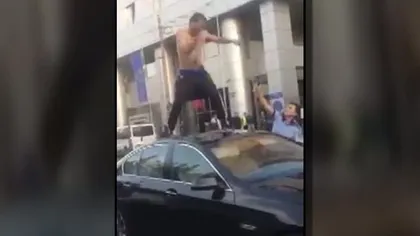Incident uluitor în plină stradă, bărbat încătuşat de poliţişti VIDEO