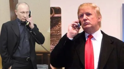 Putin şi Trump discută la telefon, marţi, despre probleme urgente din agenda internaţională