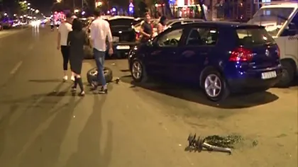 Accident în lanţ în Capitală. Şase maşini au fost lovite de un şofer băut VIDEO