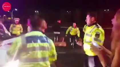 Momentul în care Cristian Boureanu primeşte un pumn în bărbie de la poliţist şi cade inconştient VIDEO