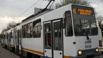 Traficul pe linia de tramvai 41, blocat din cauza unei defecţiuni