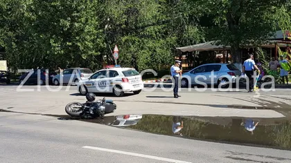 Accident în Mamaia. Un motociclist, lovit de o maşină