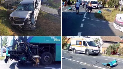 ACCIDENT în Arad. Şapte persoane, între care cinci copii, au fost rănite